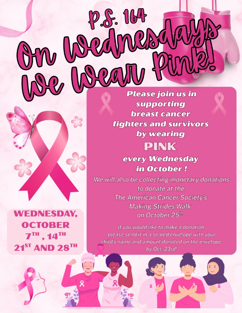 Wear Pink Every Wednesday in octoberv